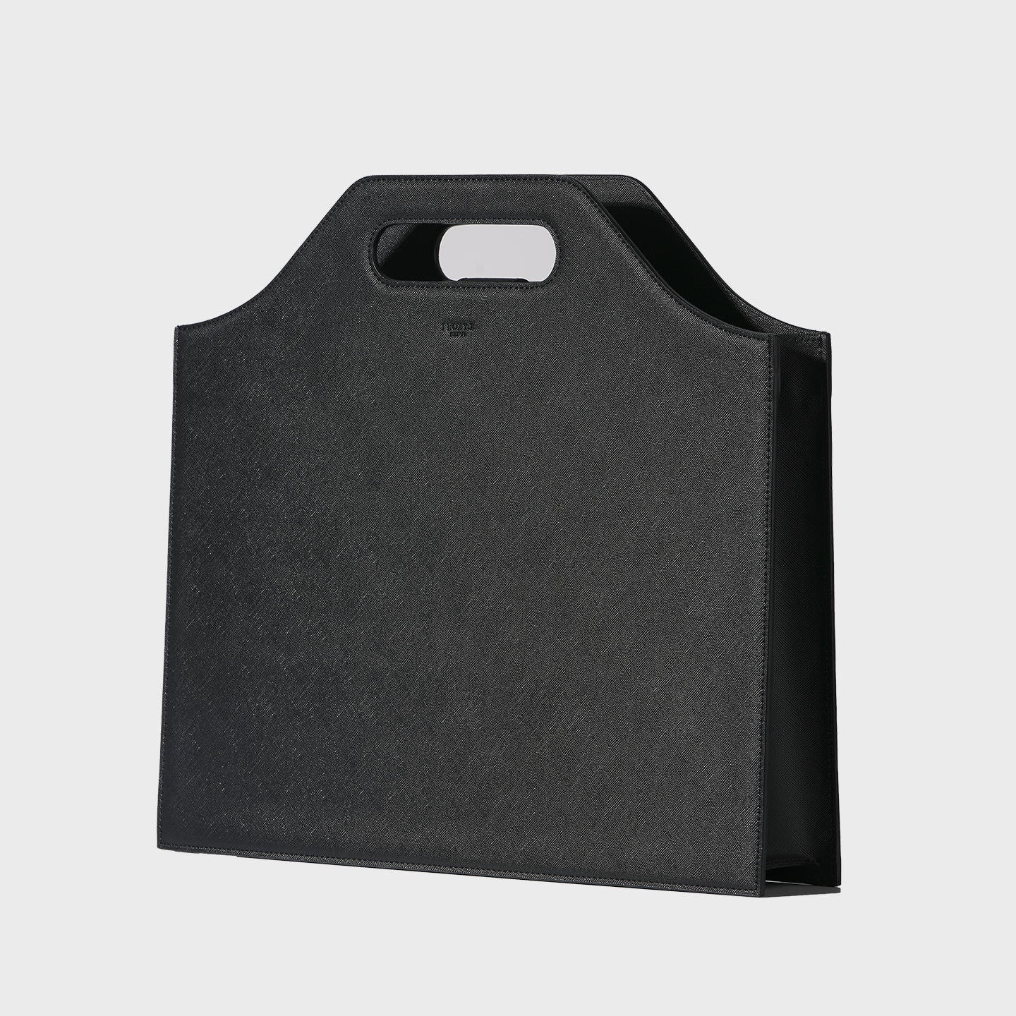 vegan leather briefcase (BK)